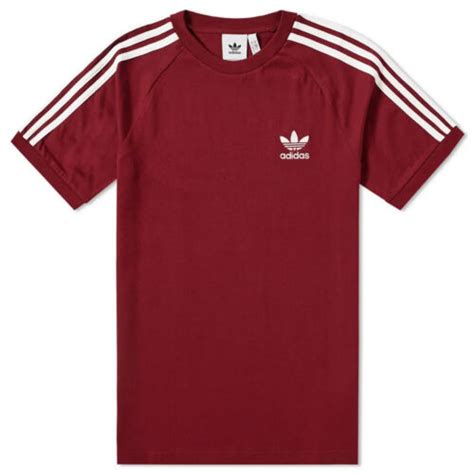 adidas t shirt herren weinrot 3 stripes|adidas t shirt 3 stripes herren.